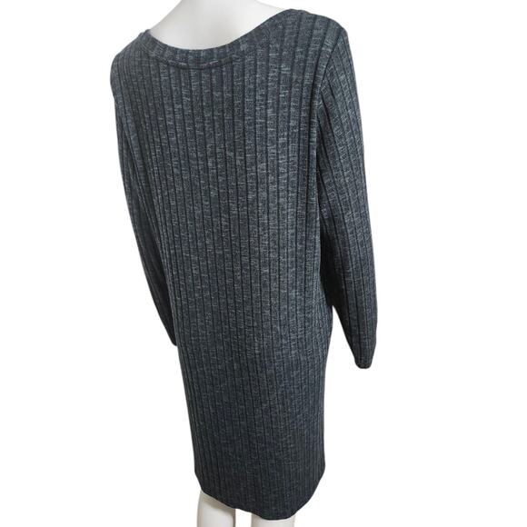 Soma Medium Ribbed Knit Side Slit Tunic SAGE Green Longline Blouse Top Shirt - Picture 10 of 13